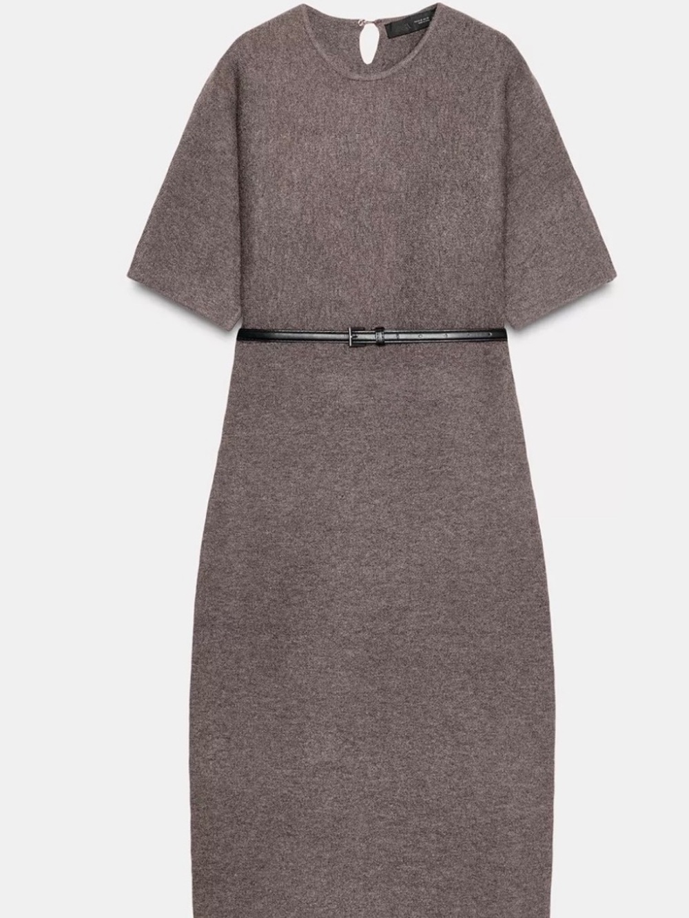 Zara Taupe-Brown Knit Midi Skirt - Picture 4 of 7